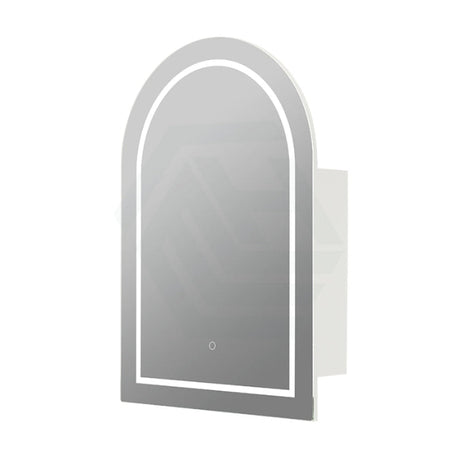 600X900X150Mm Ceto Olivia Matt Black Arch Led Shaving Cabinet Pencil Edge Frontlit Cabinets