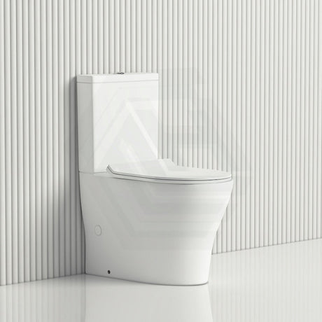 Lukka Orta 700x385x841mm Gloss White Tornado Rimless Back to Wall Toilet Suite