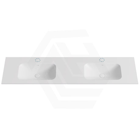 600-1800mm Lukka Chasey Solid Surface Stone Basin with Overflow 12 O'clock Semi-Drilled or Drilled Tap Hole