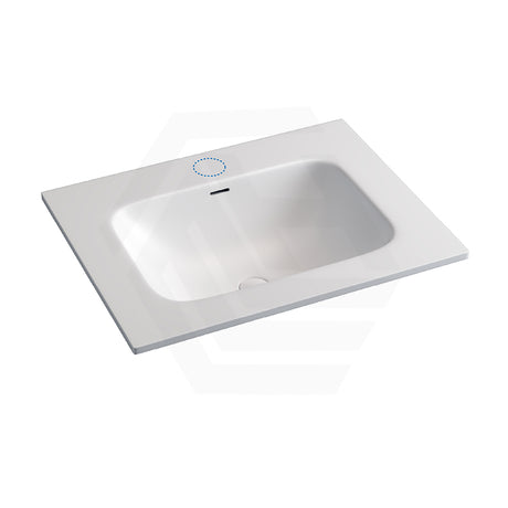 600-1800mm Lukka Chasey Solid Surface Stone Basin with Overflow 12 O'clock Semi-Drilled or Drilled Tap Hole