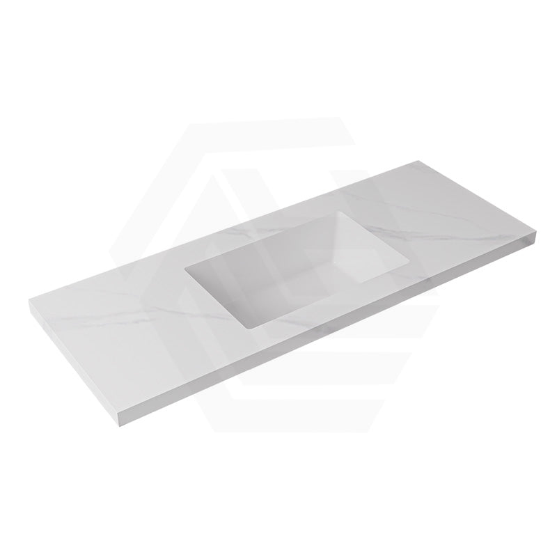 40mm Thick Lukka Carrara White Sintered Stone Seamless Joined with Fine Ceramic Basin