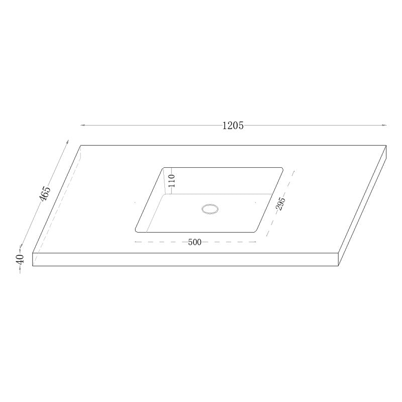 40mm Thick Lukka Carrara White Sintered Stone Seamless Joined with Fine Ceramic Basin