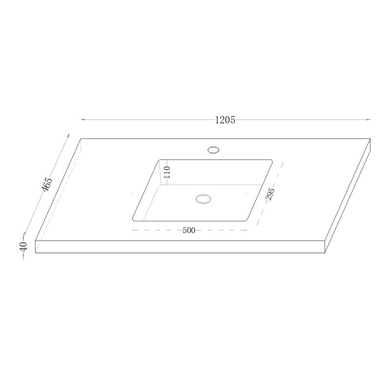 40mm Thick Lukka Carrara White Sintered Stone Seamless Joined with Fine Ceramic Basin