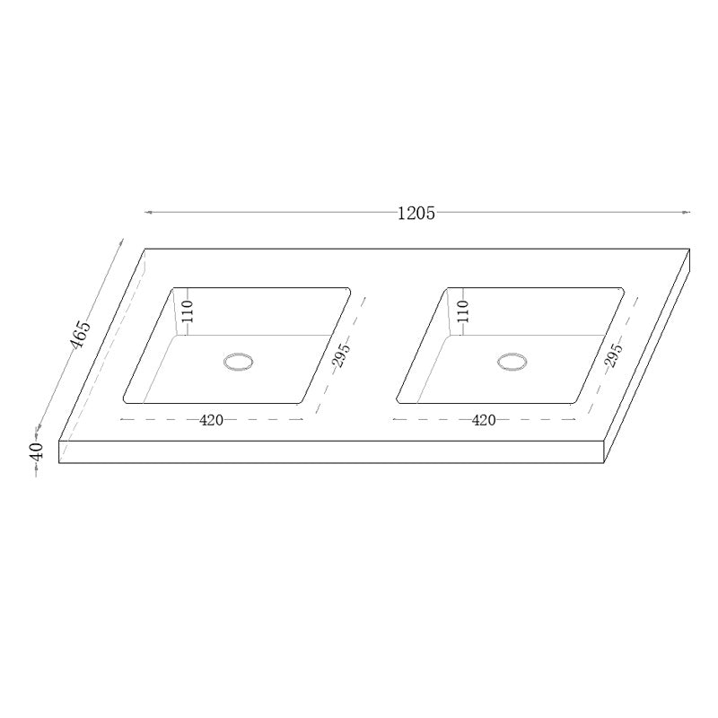 40mm Thick Lukka Carrara White Sintered Stone Seamless Joined with Fine Ceramic Basin