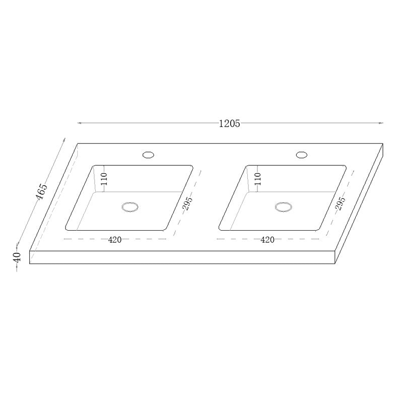 40mm Thick Lukka Carrara White Sintered Stone Seamless Joined with Fine Ceramic Basin