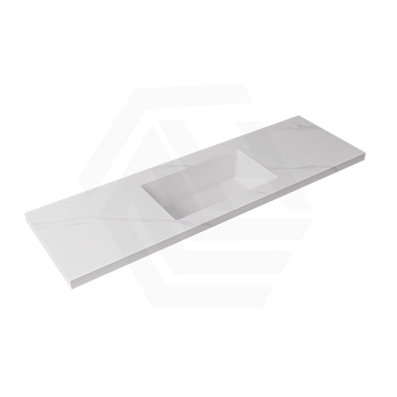 40mm Thick Lukka Carrara White Sintered Stone Seamless Joined with Fine Ceramic Basin