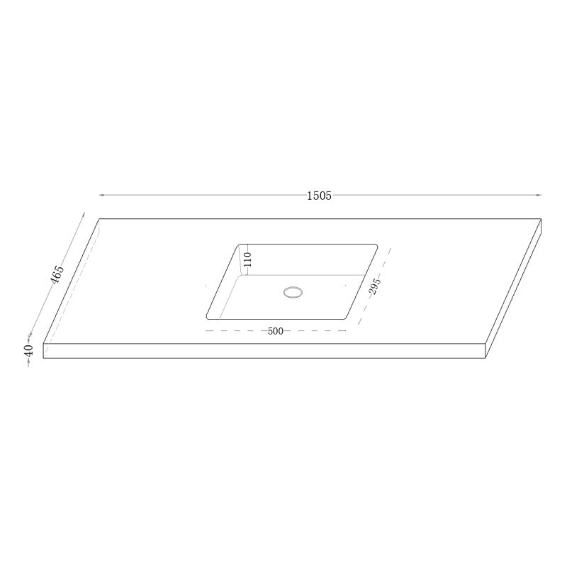 40mm Thick Lukka Carrara White Sintered Stone Seamless Joined with Fine Ceramic Basin