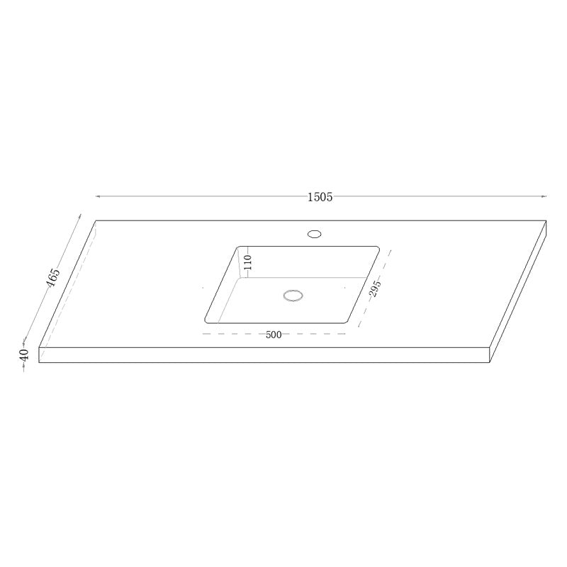 40mm Thick Lukka Carrara White Sintered Stone Seamless Joined with Fine Ceramic Basin