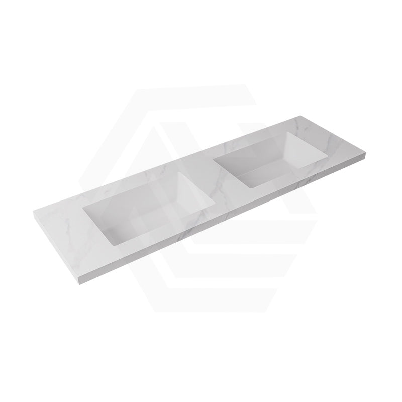 40mm Thick Lukka Carrara White Sintered Stone Seamless Joined with Fine Ceramic Basin