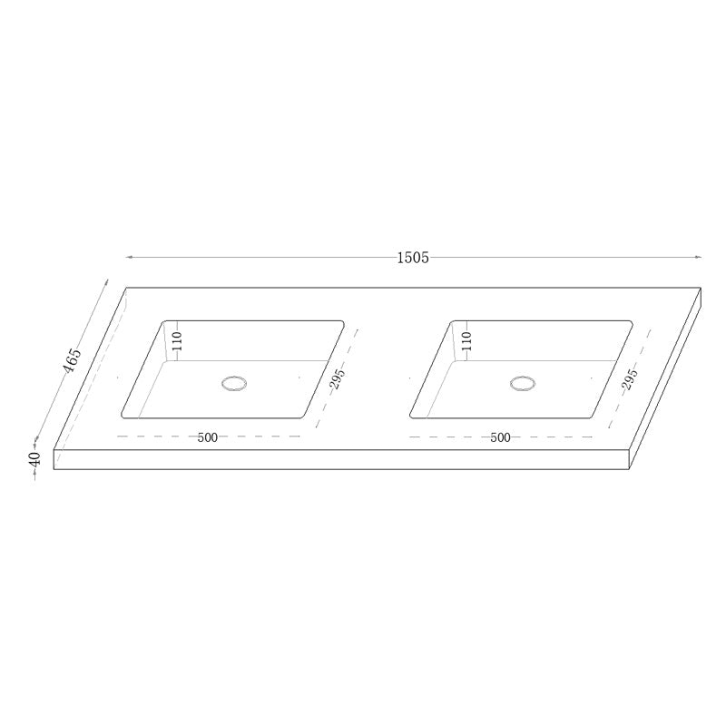40mm Thick Lukka Carrara White Sintered Stone Seamless Joined with Fine Ceramic Basin