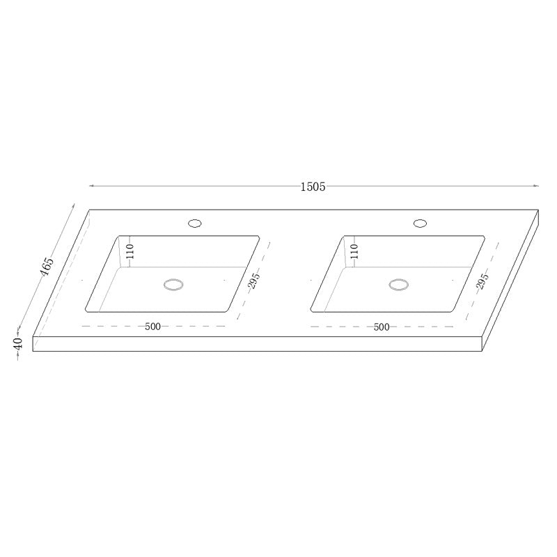 40mm Thick Lukka Carrara White Sintered Stone Seamless Joined with Fine Ceramic Basin