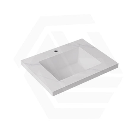 40mm Thick Lukka Carrara White Sintered Stone Seamless Joined with Fine Ceramic Basin