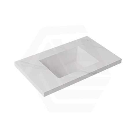 40mm Thick Lukka Carrara White Sintered Stone Seamless Joined with Fine Ceramic Basin