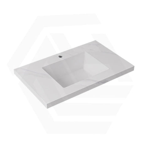 40mm Thick Lukka Carrara White Sintered Stone Seamless Joined with Fine Ceramic Basin