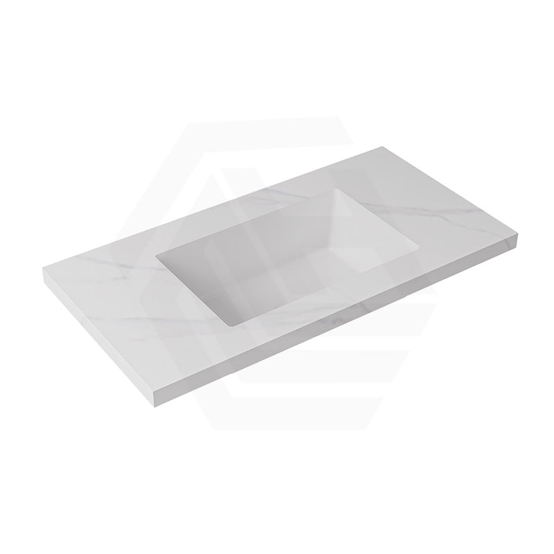 40mm Thick Lukka Carrara White Sintered Stone Seamless Joined with Fine Ceramic Basin