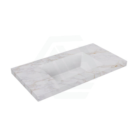 50mm Thick Lukka Carrara Gold Sintered Stone Vanity Top with Seamless Fine Ceramic Basin