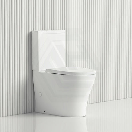 Lukka Verona 650x390x900mm Gloss White Tornado Rimless Back to Wall Toilet Suite