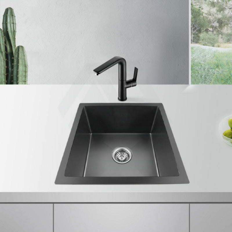 440X440X205mm 1.2mm Dark Grey Stainless Steel Handmade Single Bowl Top/undermount Kitchen/laundry