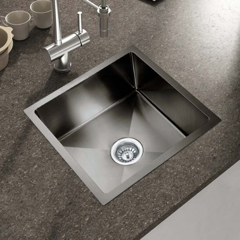 440X440X205mm 1.2mm Dark Grey Stainless Steel Handmade Single Bowl Top/undermount Kitchen/laundry