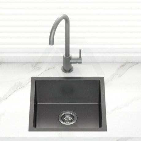 440X440X205mm 1.2mm Dark Grey Stainless Steel Handmade Single Bowl Top/undermount Kitchen/laundry