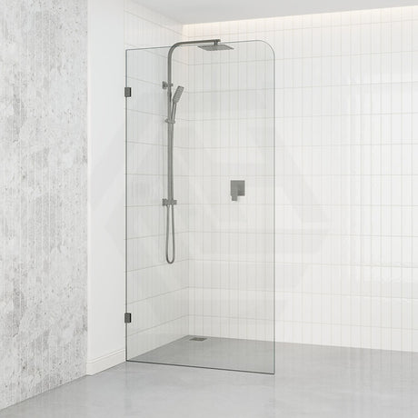 900/1000/1200X2000Mm Frameless Curved Corner Shower Screen Single Door Fixed Panel 10Mm Glass With