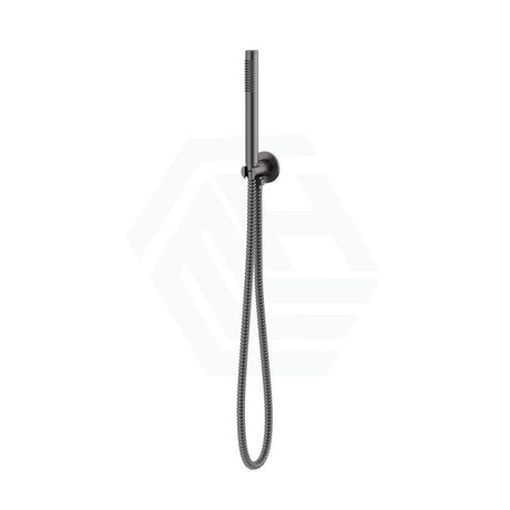 M#1(Gunmetal Grey) Gunmetal Single Function Tube Hand Shower On Wall Outlet Bracket Rail