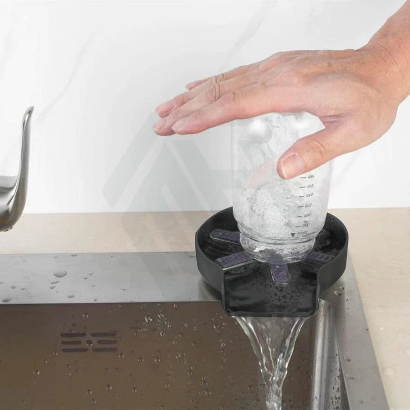 Gunmetal Grey Stainless Steel Glass Rinser Bottle Washer For Kitchen Sinks / Bar Sink Strainer