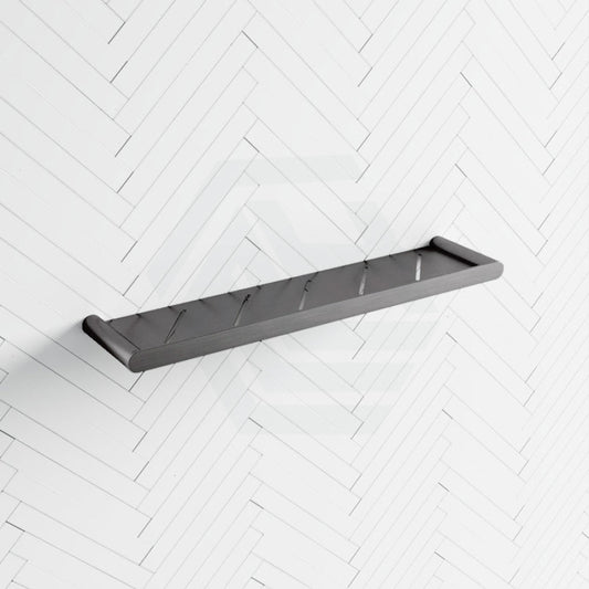 M#1(Gunmetal Grey) Gunmetal Grey Towel Shelf Stainless Steel 304 Wall Mounted Back To Bathroom
