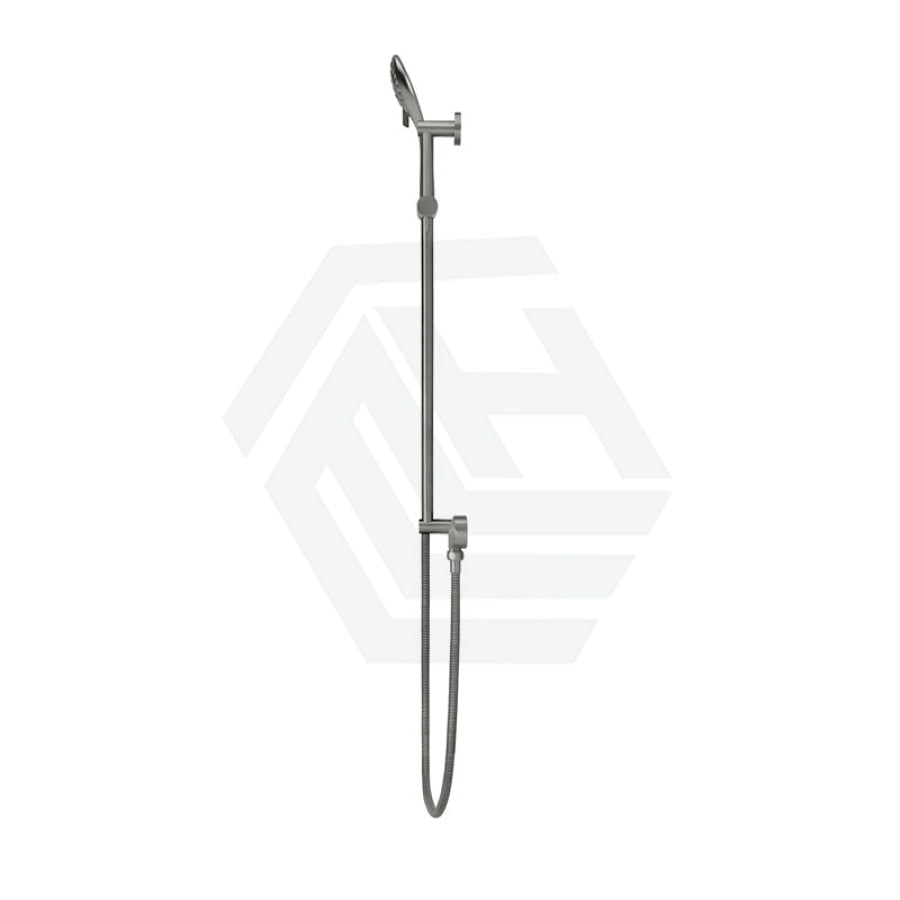 M#6(Gunmetal Grey) Meir Round Three Function Hand Shower On Rail Column Pvd Shadow With Handheld