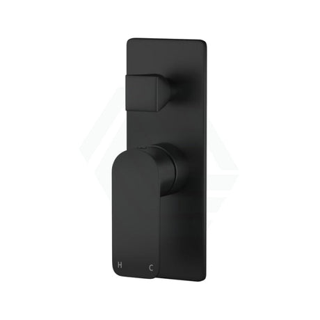 Matt Black Solid Brass Wall Mounted Mixer With Diverter For Shower And Bath Mixers With