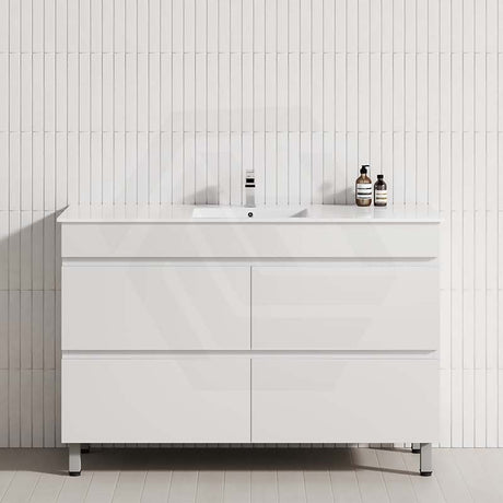 1200mm bathroom vanity with 4 drawers Cabinet Matt White