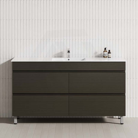MCH 1500mm Truffle Lini Freestanding Leg Vanity with Single Bowl