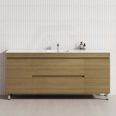MCH 1800mm Prime Oak Freestanding Leg Vanity with Single Bowl