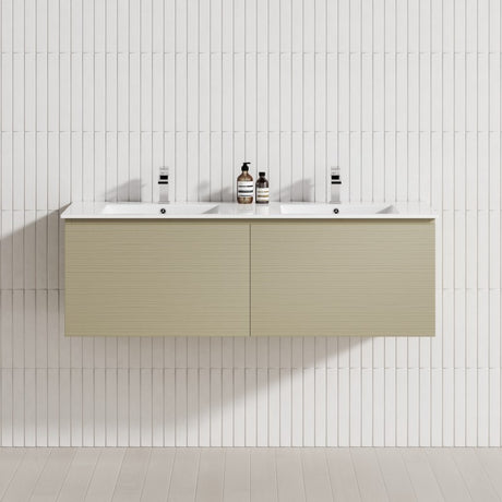 2-Drawer Flat 1200/1500/1800Mm Wall Hung Bathroom Floating Vanity Multi-Colour Cabinet Only Vanities