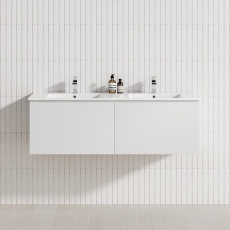 2-Drawer Flat 1200/1500/1800Mm Wall Hung Bathroom Floating Vanity Multi-Colour Cabinet Only Vanities