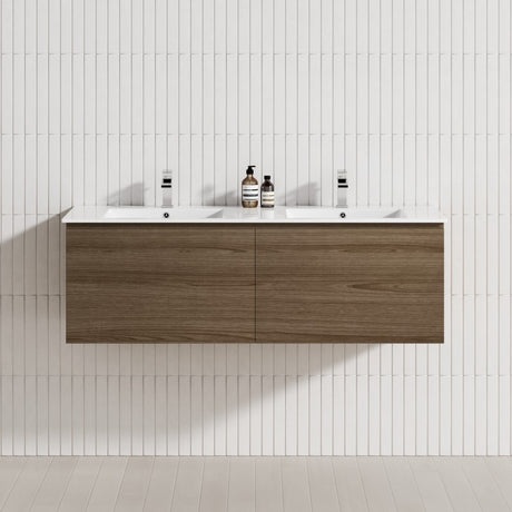 2-Drawer Flat 1200/1500/1800Mm Wall Hung Bathroom Floating Vanity Multi-Colour Cabinet Only Vanities
