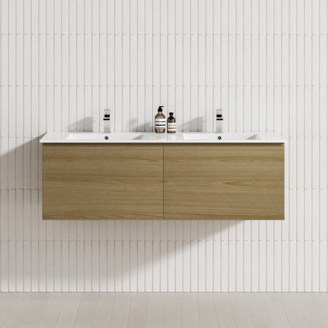 2-Drawer Flat 1200/1500/1800Mm Wall Hung Bathroom Floating Vanity Multi-Colour Cabinet Only Vanities