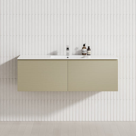 2-Drawer Flat 1200/1500/1800Mm Wall Hung Bathroom Floating Vanity Multi-Colour Cabinet Only Vanities