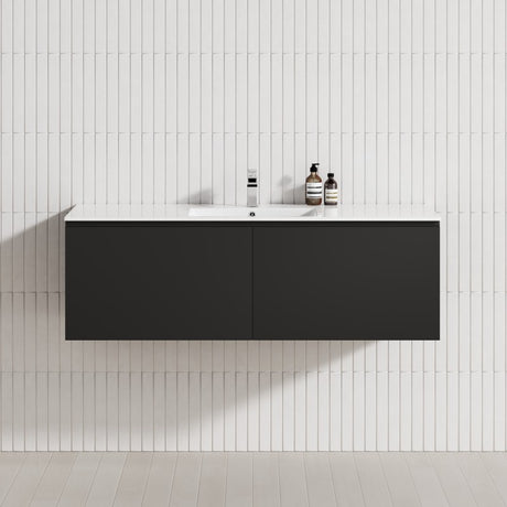2-Drawer Flat 1200/1500/1800Mm Wall Hung Bathroom Floating Vanity Multi-Colour Cabinet Only Vanities