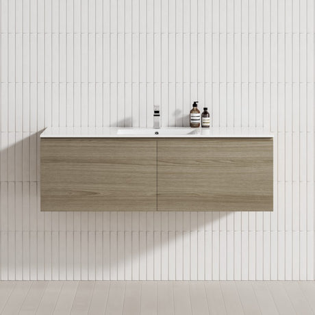 2-Drawer Flat 1200/1500/1800Mm Wall Hung Bathroom Floating Vanity Multi-Colour Cabinet Only Vanities