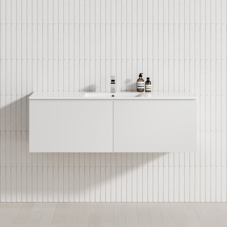 2-Drawer Flat 1200/1500/1800Mm Wall Hung Bathroom Floating Vanity Multi-Colour Cabinet Only Vanities