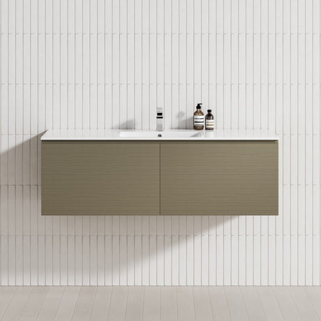 2-Drawer Flat 1200/1500/1800Mm Wall Hung Bathroom Floating Vanity Multi-Colour Cabinet Only Vanities