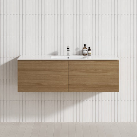 2-Drawer Flat 1200/1500/1800Mm Wall Hung Bathroom Floating Vanity Multi-Colour Cabinet Only Vanities