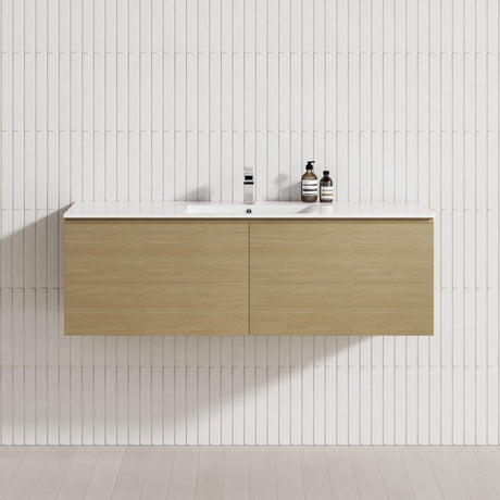 2-Drawer Flat 1200/1500/1800Mm Wall Hung Bathroom Floating Vanity Multi-Colour Cabinet Only Vanities