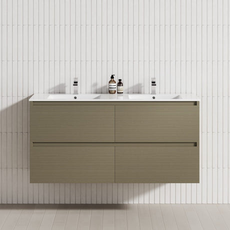 4-Drawer 1200/1500/1800Mm Wall Hung Bathroom Floating Vanity Multi-Colour Cabinet Only Vanities