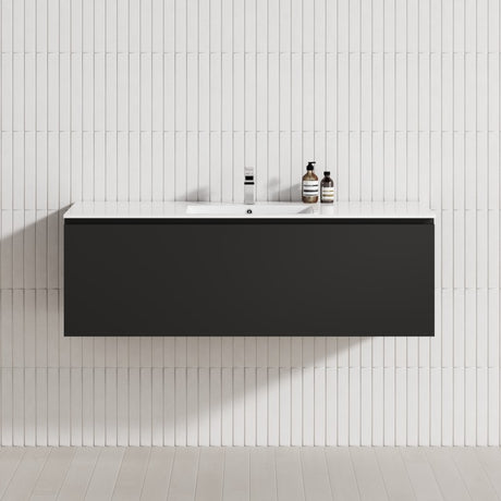 1-Drawer 600/750/900/1200Mm Wall Hung Bathroom Floating Vanity Single Bowl Multi-Colour Cabinet Only