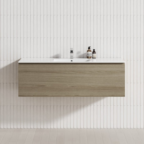1-Drawer 600/750/900/1200Mm Wall Hung Bathroom Floating Vanity Single Bowl Multi-Colour Cabinet Only