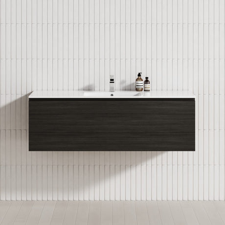 1-Drawer 600/750/900/1200Mm Wall Hung Bathroom Floating Vanity Single Bowl Multi-Colour Cabinet Only