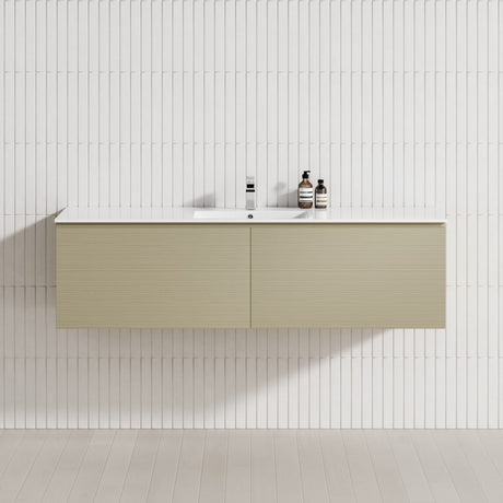 2-Drawer Flat 1200/1500/1800Mm Wall Hung Bathroom Floating Vanity Multi-Colour Cabinet Only Vanities