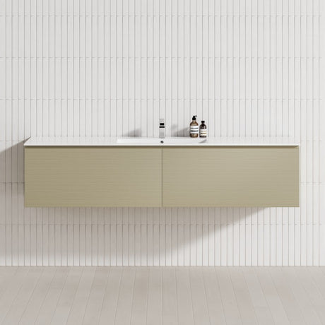 2-Drawer Flat 1200/1500/1800Mm Wall Hung Bathroom Floating Vanity Multi-Colour Cabinet Only Vanities